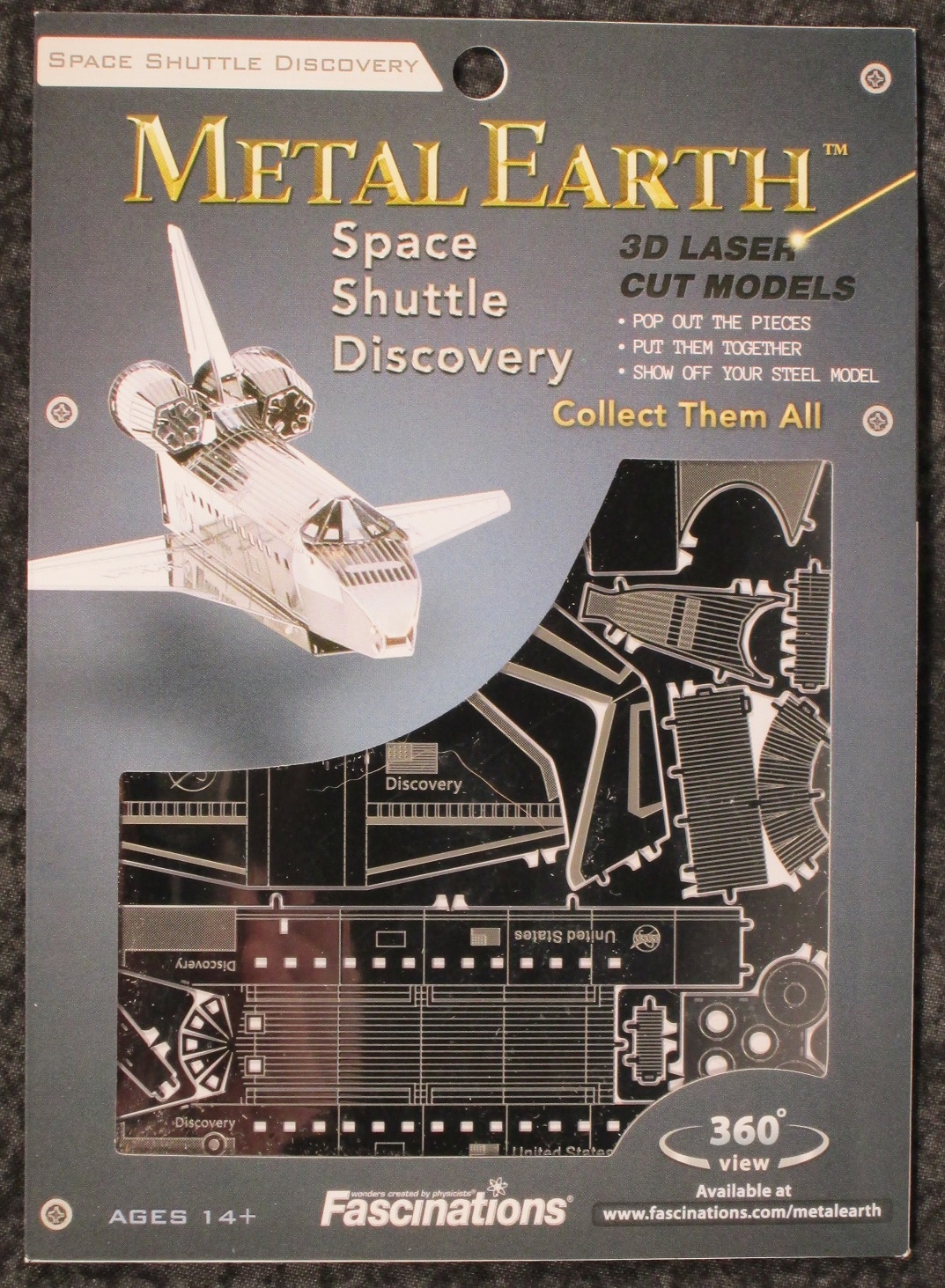 Fascinations Metal Earth NASA Hubble Telescope 3D laser cut Steel Model Kit